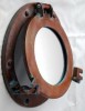 AL4859B - Porthole Mirror Aluminum Antique, 9"
